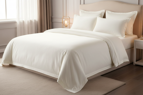 Bed Sheet Queen Size - Ivory White Full View