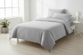 Duvet Cover Twin Size - Gray Stripe Full View